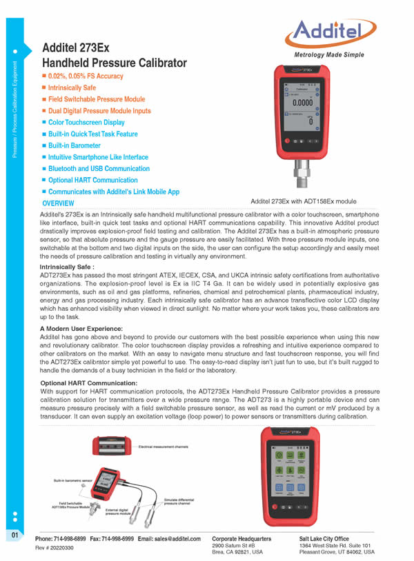 Calibrador ADT 273Ex