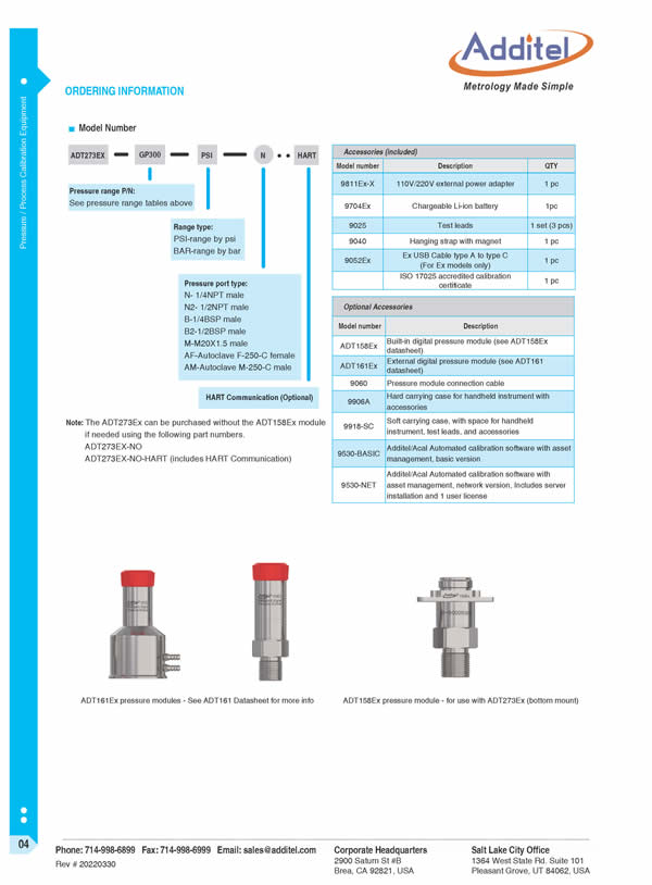 Calibrador ADT 273Ex