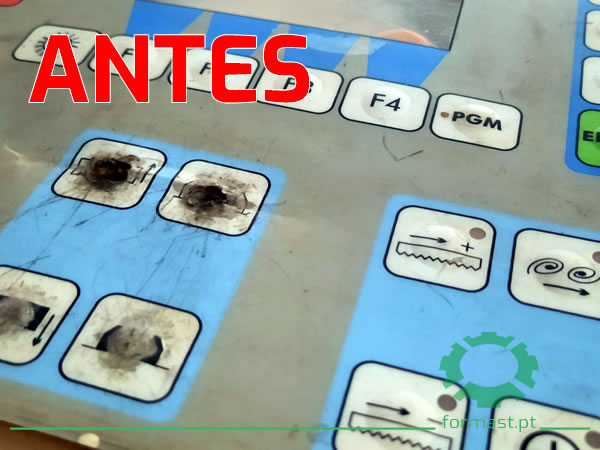 Teclado membrana para equipamentos industriais. Formast