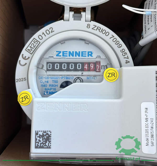 Contador de Água Fria Zenner MTKD E. Formast