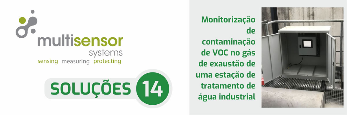 Monitorização de contaminação de VOC em gás de exaustão