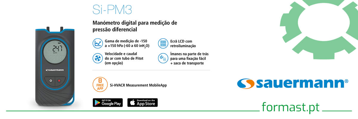 Manómetro Digital Si-PM3 da Sauermann®