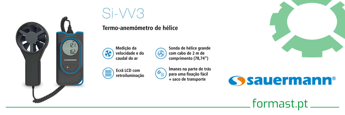 Termo-anem&oacute;metro de h&eacute;lice Si-VV3 da Sauermann&reg;